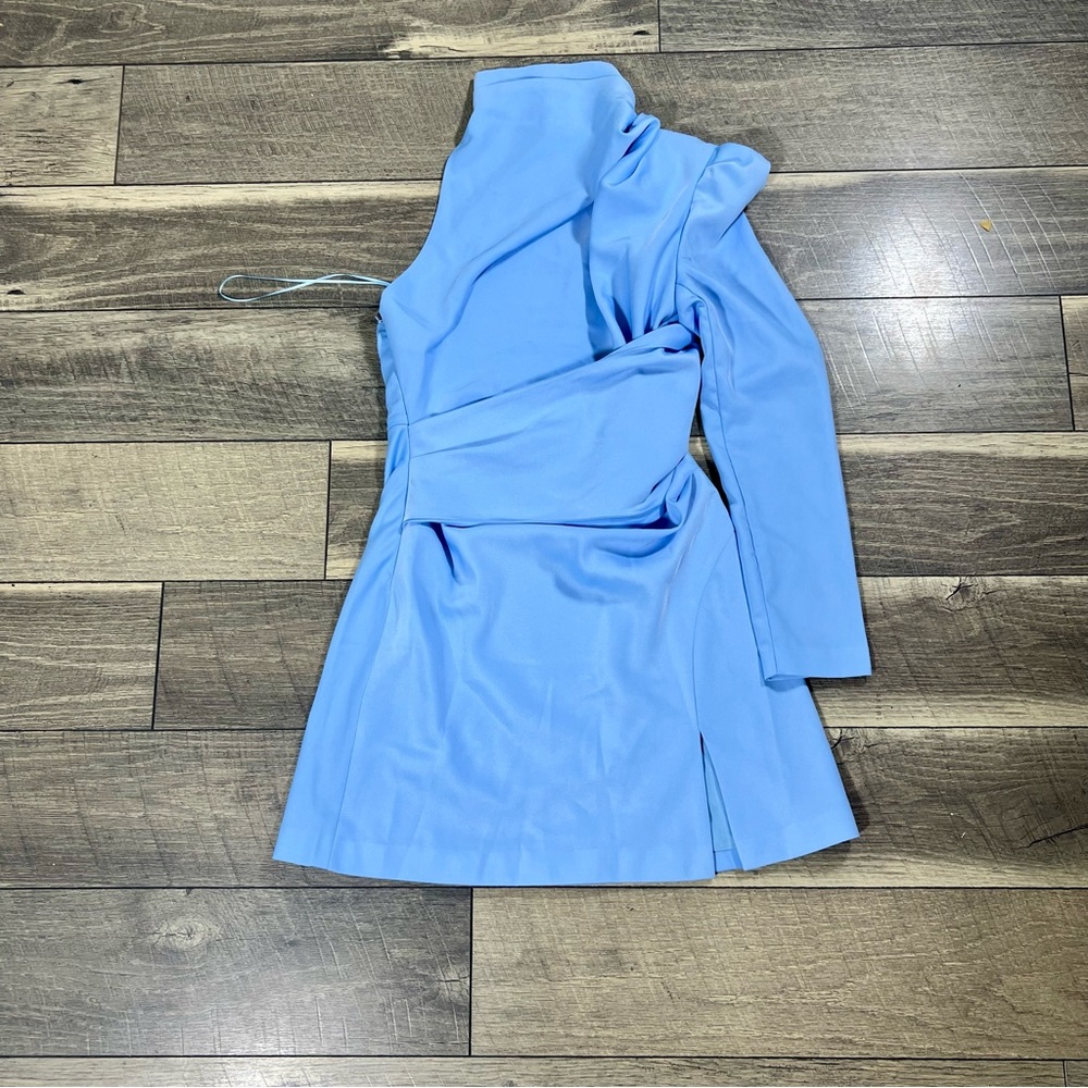MISHA COLLECTION Asymmetrical Sky Blue Dress - Picture 4 of 7